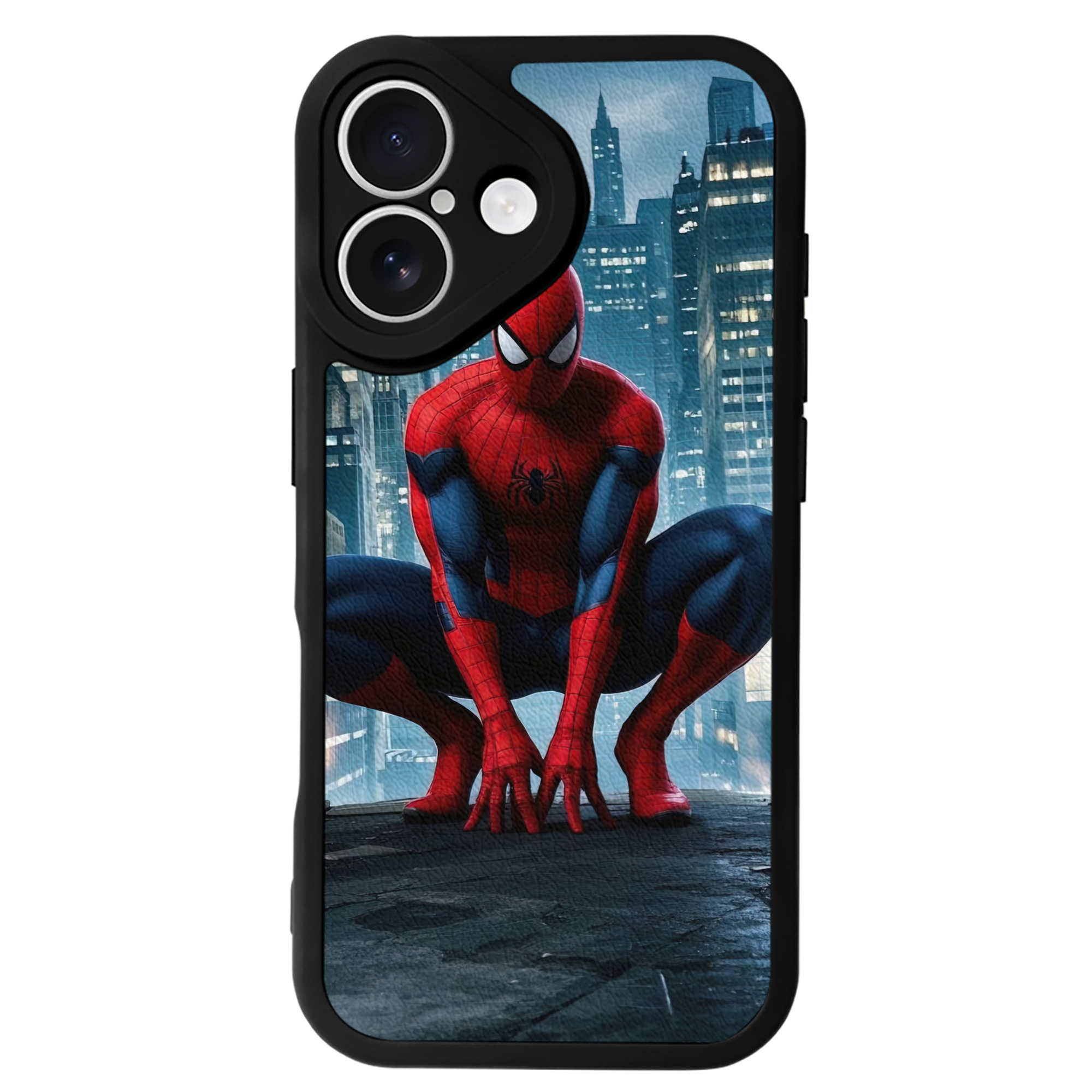 Spider Man スパイダーマン 【iPhone 16シリーズ対応】シリコンスマホケース（レザー調） 材質：シリコン